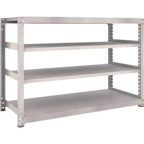 TRUSCO Steel Rack M5 Medium Duty Shelf 1800 x 721 x H1200 4 Tiers Single Unit Neo Gray M5-4674 1 Unit