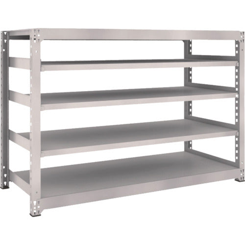 TRUSCO Steel Rack M5 Medium Duty Shelf 1800 x 721 x H1200 5 Tiers Single Unit Neo Gray M5-4675 1 Unit