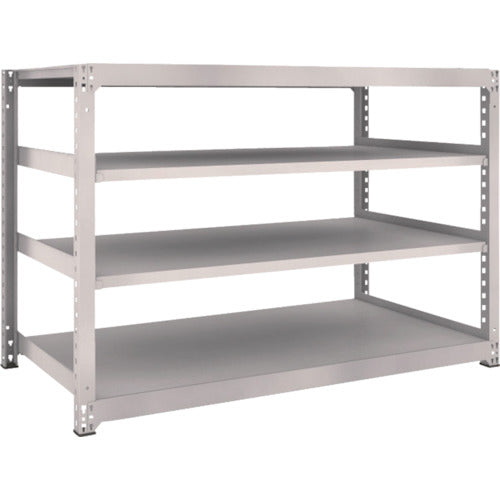TRUSCO Steel Rack M5 Medium Duty Shelf 1800 x 921 x H1200 4 Tiers Single Unit Neo Gray M5-4694 1 Unit
