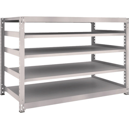 TRUSCO Steel Rack M5 Medium Duty Shelf 1800 x 921 x H1200 5 Tiers Single Unit Neo Gray M5-4695 1 Unit