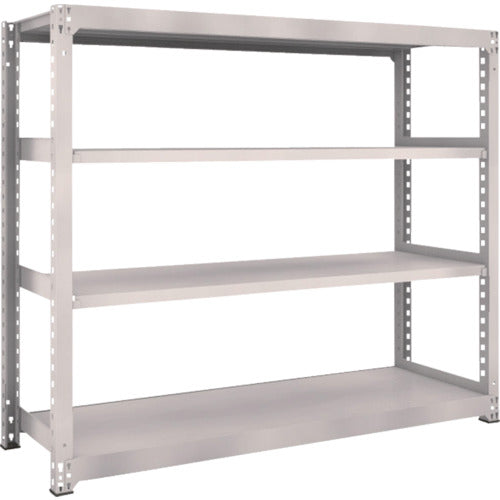 TRUSCO Steel Rack M5 Medium Duty Shelf 1800 x 571 x H1500 4 Tiers Single Unit Neo Gray M5-5664 1 Unit