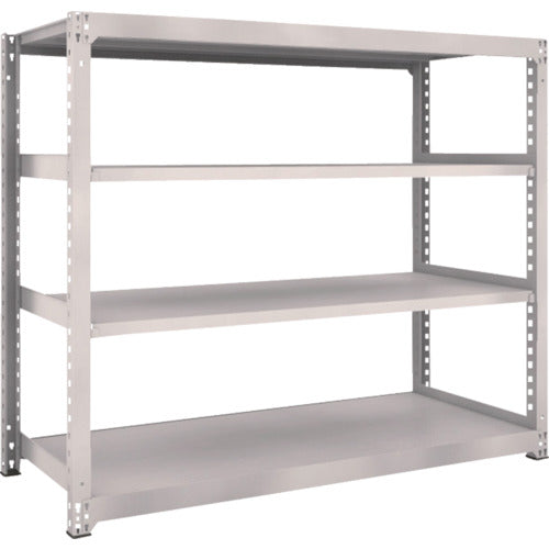 TRUSCO Steel Rack M5 Medium Duty Shelf 1800 x 721 x H1500 4 Tiers Single Unit Neo Gray M5-5674 1 Unit
