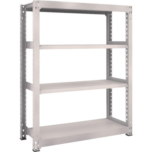 TRUSCO Steel Rack M5 Medium Duty Shelf 1200 x 471 x H1500 4 Tiers Single Unit Neo Gray M5-5454 1 Unit
