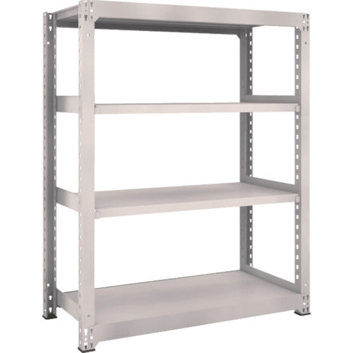 TRUSCO Steel Rack M5 Medium Duty Shelf 1200 x 571 x H1500 4 Tiers Single Unit Neo Gray M5-5464 1 Unit