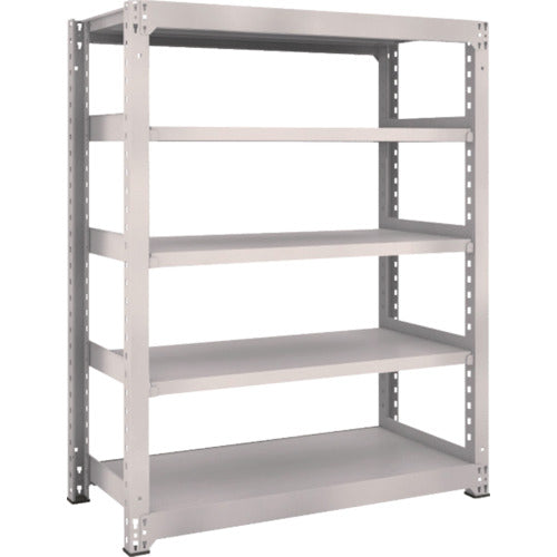 TRUSCO Steel Rack M5 Medium Duty Shelf 1200 x 571 x H1500 5 Tiers Single Unit Neo Gray M5-5465 1 Unit