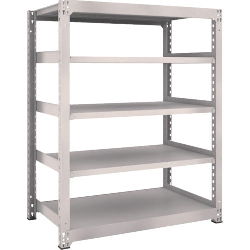 TRUSCO Steel Rack M5 Medium Duty Shelf 1200 x 721 x H1500 5 Tiers Single Unit Neo Gray M5-5475 1 Unit