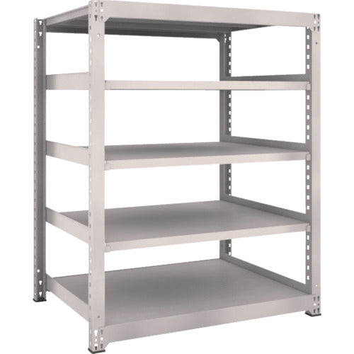 TRUSCO Steel Rack M5 Medium Duty Shelf 1200 x 921 x H1500 5 Tiers Single Unit Neo Gray M5-5495 1 Unit