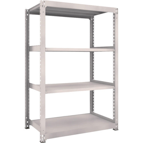 TRUSCO Steel Rack M5 Medium Duty Shelf 1200 x 721 x H1800 4 Tiers Single Unit Neo Gray M5-6474 1 Unit