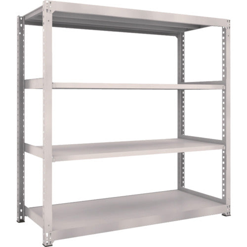 TRUSCO Steel Rack M5 Medium Duty Shelf 1800 x 721 x H1800 4 Tiers Single Unit Neo Gray M5-6674 1 Unit