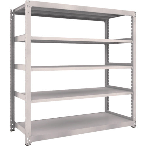 TRUSCO Steel Rack M5 Medium Duty Shelf 1800 x 721 x H1800 5 Tiers Single Unit Neo Gray M5-6675 1 Unit