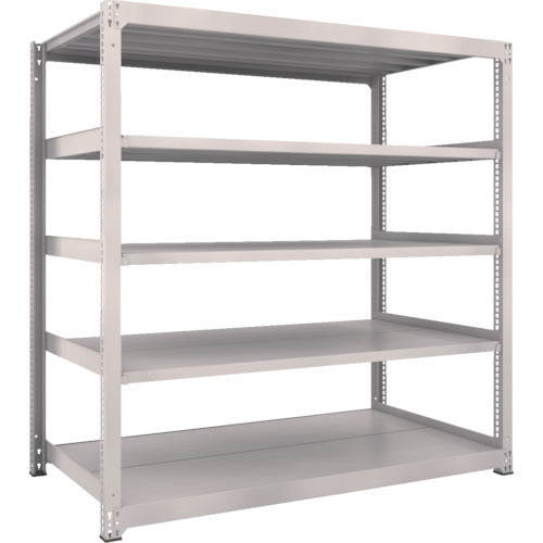 TRUSCO Steel Rack M5 Medium Duty Shelf 1800 x 921 x H1800 5 Tiers Single Unit Neo Gray M5-6695 1 Unit