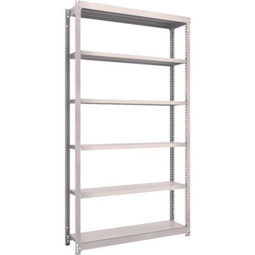 TRUSCO Steel Rack M1.5 Type Light-Medium Duty Shelf 1160 x 295 x H2100 6-Tier Single Unit Neo Gray M1.5-7436 1 S