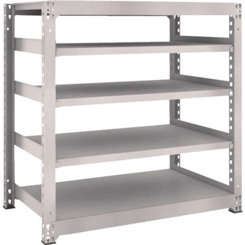 TRUSCO Steel Rack M5 Medium Duty Shelf 1200 x 721 x H1200 5 Tiers Single Unit Neo Gray M5-4475 1 Unit
