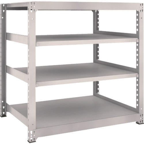 TRUSCO Steel Rack M5 Medium Duty Shelf 1200 x 921 x H1200 4 Tiers Single Unit Neo Gray M5-4494 1 Unit