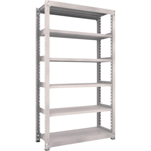 TRUSCO Steel Rack M5 Medium Duty Shelf 1200 x 471 x H2100 6 Tiers Single Unit Neo Gray M5-7456 1 Unit