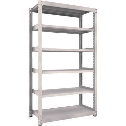 TRUSCO Steel Rack M5 Medium Duty Shelf 1200 x 571 x H2100 6 Tiers Single Unit Neo Gray M5-7466 1 Unit