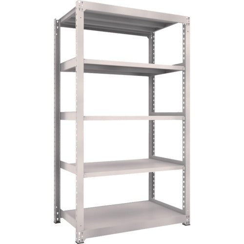 TRUSCO Steel Rack M5 Medium Duty Shelf 1200 x 721 x H2100 5 Tiers Single Unit Neo Gray M5-7475 1 Unit