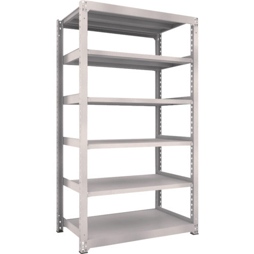 TRUSCO Steel Rack M5 Medium Duty Shelf 1200 x 721 x H2100 6 Tiers Single Unit Neo Gray M5-7476 1 Unit