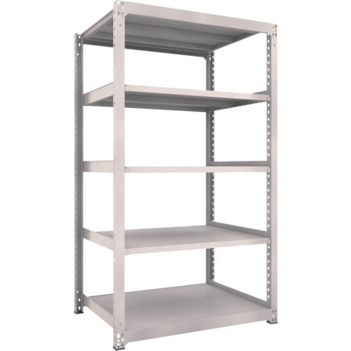 TRUSCO Steel Rack M5 Medium Duty Shelf 1200 x 921 x H2100 5 Tiers Single Unit Neo Gray M5-7495 1 Unit