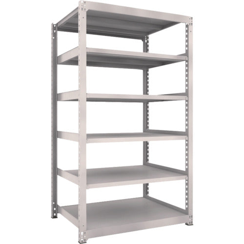 TRUSCO Steel Rack M5 Medium Duty Shelf 1200 x 921 x H2100 6 Tiers Single Unit Neo Gray M5-7496 1 Unit