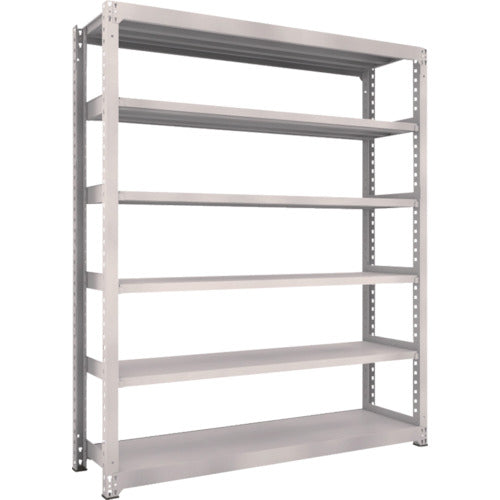 TRUSCO Steel Rack M5 Medium Duty Shelf 1800 x 471 x H2100 6 Tiers Single Unit Neo Gray M5-7656 1 Unit