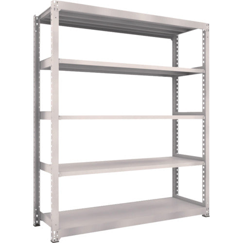 TRUSCO Steel Rack M5 Medium Duty Shelf 1800 x 571 x H2100 5 Tiers Single Unit Neo Gray M5-7665 1 Unit