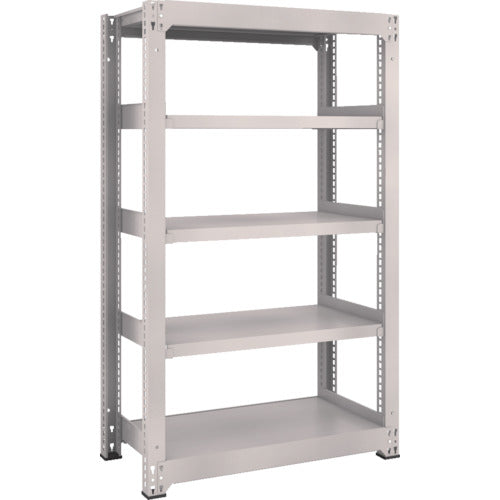 TRUSCO Steel Rack M5 Medium Duty Shelf 900 x 471 x H1500 5 Tiers Single Unit Neo Gray M5-5355 1 Unit