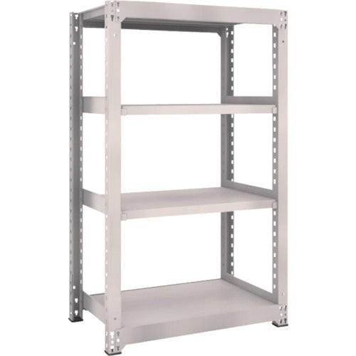 TRUSCO Steel Rack M5 Medium Duty Shelf 900 x 571 x H1500 4 Tiers Single Unit Neo Gray M5-5364 1 Unit