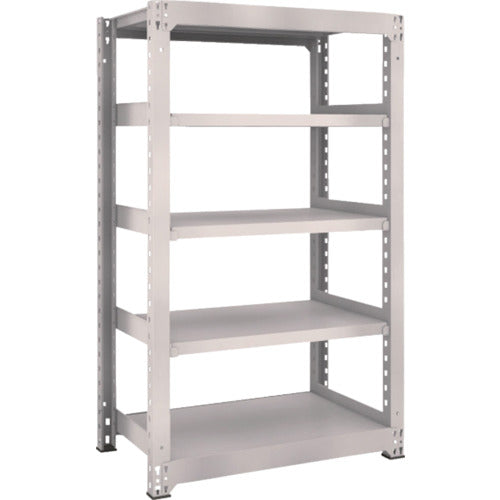 TRUSCO Steel Rack M5 Medium Duty Shelf 900 x 571 x H1500 5 Tiers Single Unit Neo Gray M5-5365 1 Unit