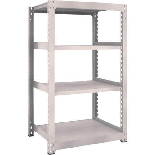 TRUSCO Steel Rack M5 Medium Duty Shelf 900 x 721 x H1500 4 Tiers Single Unit Neo Gray M5-5374 1 Unit