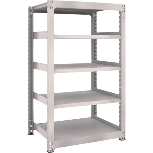 TRUSCO Steel Rack M5 Medium Duty Shelf 900 x 721 x H1500 5 Tiers Single Unit Neo Gray M5-5375 1 Unit