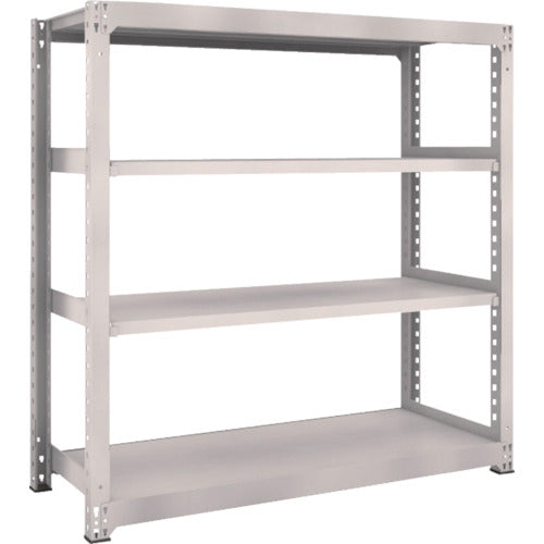 TRUSCO Steel Rack M5 Medium Duty Shelf 1500 x 571 x H1500 4 Tiers Single Unit Neo Gray M5-5564 1 Unit