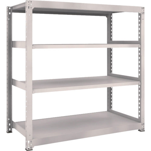 TRUSCO Steel Rack M5 Medium Duty Shelf 1500 x 721 x H1500 4 Tiers Single Unit Neo Gray M5-5574 1 Unit