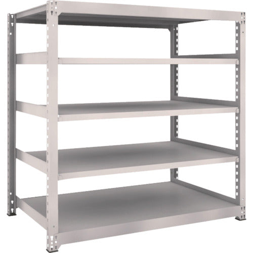 TRUSCO Steel Rack M5 Medium Duty Shelf 1500 x 921 x H1500 5 Tiers Single Unit Neo Gray M5-5595 1 Unit