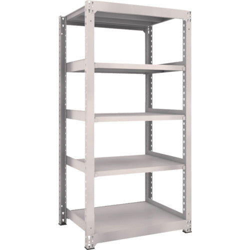 TRUSCO Steel Rack M5 Medium Duty Shelf 900 x 721 x H1800 5 Tiers Single Unit Neo Gray M5-6375 1 Unit