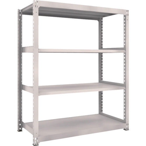 TRUSCO Steel Rack M5 Medium Duty Shelf 1500 x 721 x H1800 4 Tiers Single Unit Neo Gray M5-6574 1 Unit