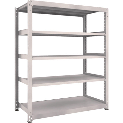 TRUSCO Steel Rack M5 Medium Duty Shelf 1500 x 721 x H1800 5 Tiers Single Unit Neo Gray M5-6575 1 Unit