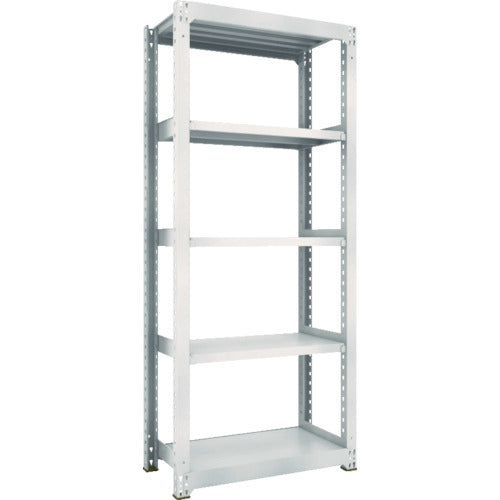 TRUSCO Steel Rack M5 Medium Duty Shelf 900 x 471 x H2100 5 Tiers Single Unit Neo Gray M5-7355 1 Unit
