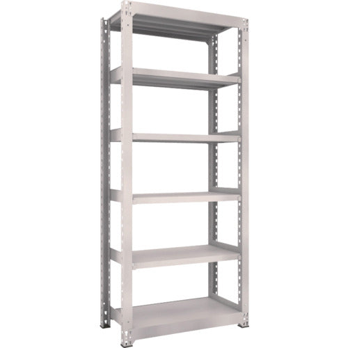 TRUSCO Steel Rack M5 Medium Duty Shelf 900 x 471 x H2100 6 Tiers Single Unit Neo Gray M5-7356 1 Unit
