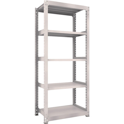 TRUSCO Steel Rack M5 Medium Duty Shelf 900 x 571 x H2100 5 Tiers Single Unit Neo Gray M5-7365 1 Unit