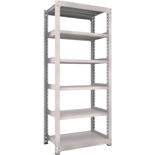 TRUSCO Steel Rack M5 Medium Duty Shelf 900 x 571 x H2100 6 Tiers Single Unit Neo Gray M5-7366 1 Unit