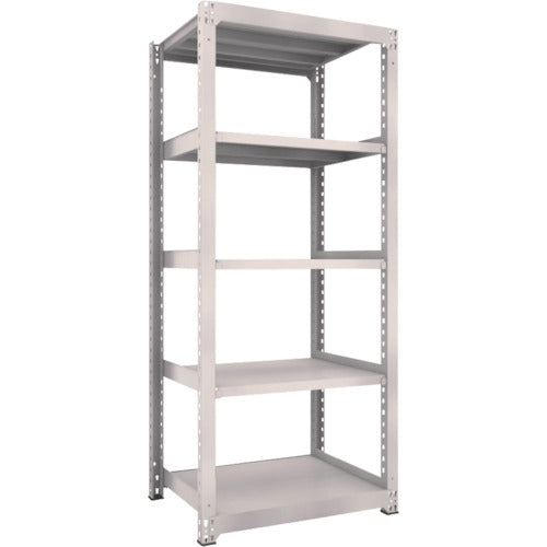 TRUSCO Steel Rack M5 Medium Duty Shelf 900 x 721 x H2100 5 Tiers Single Unit Neo Gray M5-7375 1 Unit