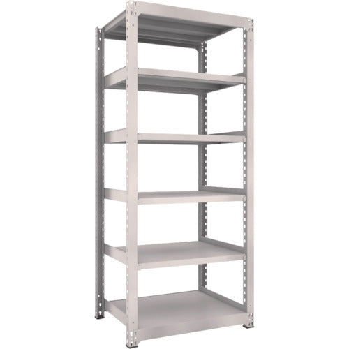 TRUSCO Steel Rack M5 Medium Duty Shelf 900 x 721 x H2100 6 Tiers Single Unit Neo Gray M5-7376 1 Unit