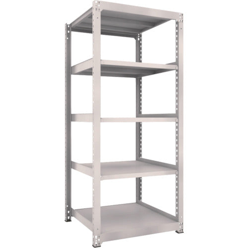 TRUSCO Steel Rack M5 Medium Duty Shelf 900 x 921 x H2100 5 Tiers Single Unit Neo Gray M5-7395 1 Unit
