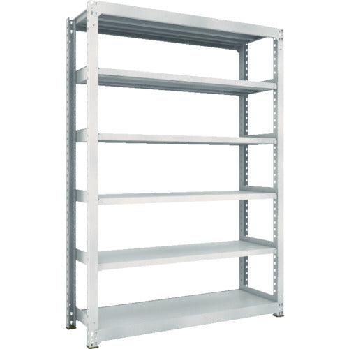 TRUSCO Steel Rack M5 Medium Duty Shelf 1500 x 471 x H2100 6 Tiers Single Unit Neo Gray M5-7556 1 Unit