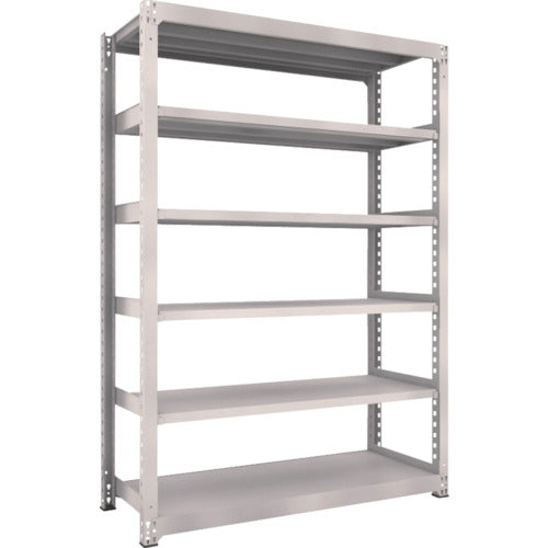 TRUSCO Steel Rack M5 Medium Duty Shelf 1500 x 571 x H2100 6 Tiers Single Unit Neo Gray M5-7566 1 Unit