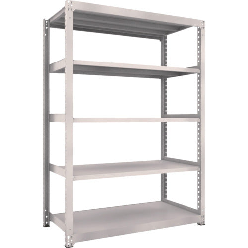 TRUSCO Steel Rack M5 Medium Duty Shelf 1500 x 721 x H2100 5 Tiers Single Unit Neo Gray M5-7575 1 Unit