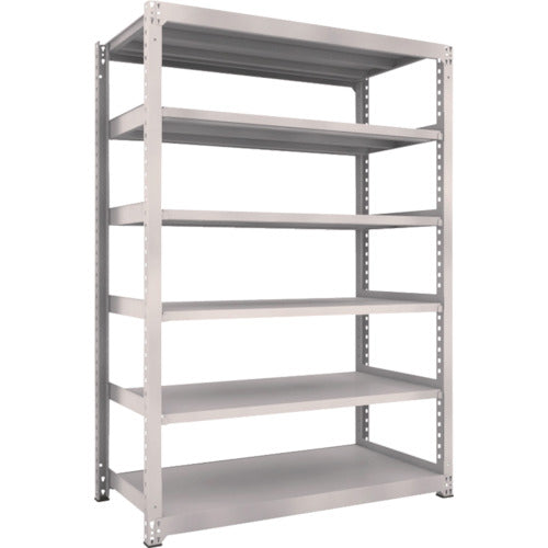 TRUSCO Steel Rack M5 Medium Duty Shelf 1500 x 721 x H2100 6 Tiers Single Unit Neo Gray M5-7576 1 Unit