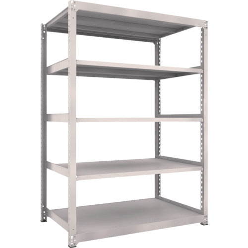 TRUSCO Steel Rack M5 Medium Duty Shelf 1500 x 921 x H2100 5 Tiers Single Unit Neo Gray M5-7595 1 Unit