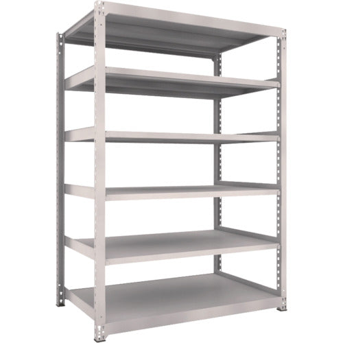 TRUSCO Steel Rack M5 Medium Duty Shelf 1500 x 921 x H2100 6 Tiers Single Unit Neo Gray M5-7596 1 Unit